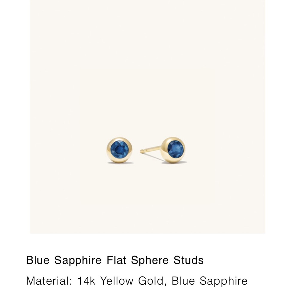 Merjuri Sapphire Studs (missing backs)